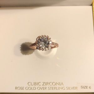 = BRAND NEW = ROSE GOLD OVER STERLING SILVER RING